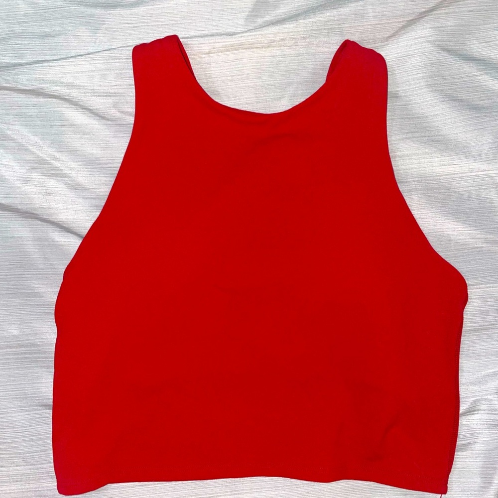 Red athleta tank top/sports bra